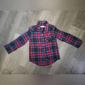 Abercrombie Kids Red and Blue Plaid Button Down Shirt